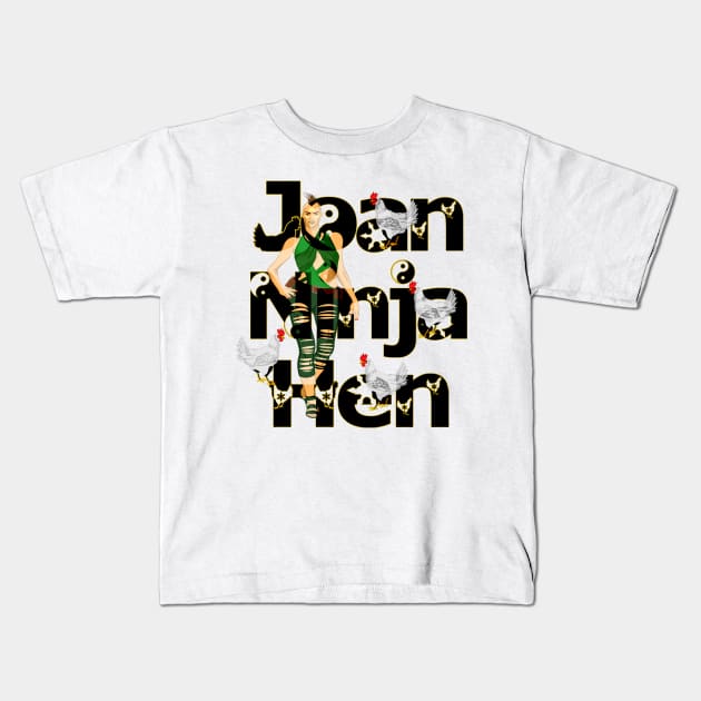 Joan Ninja Hen - Sandale Hero Kids T-Shirt by JoanNinjaHen